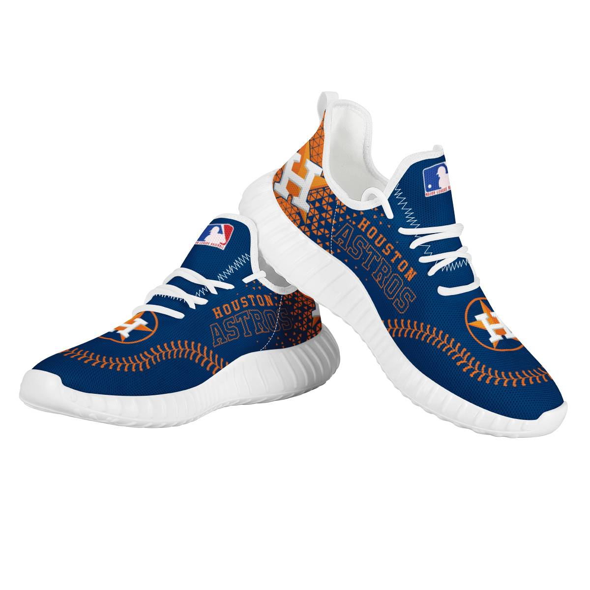 Women's Houston Astros Mesh Knit Sneakers/Shoes 004 Women's Houston Astros Mesh Knit Sneakers/Shoes 004